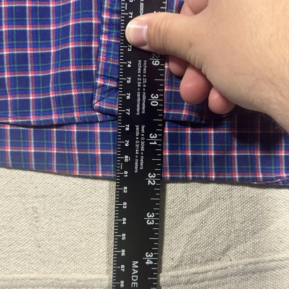 Polo Ralph Lauren Size L Green Navy Plaid Poplin‎ Long Sleeve Button Down Shirt